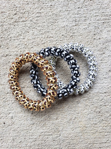 Cheetah Spiral Hair Ties