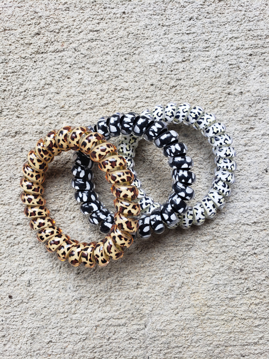 Cheetah Spiral Hair Ties